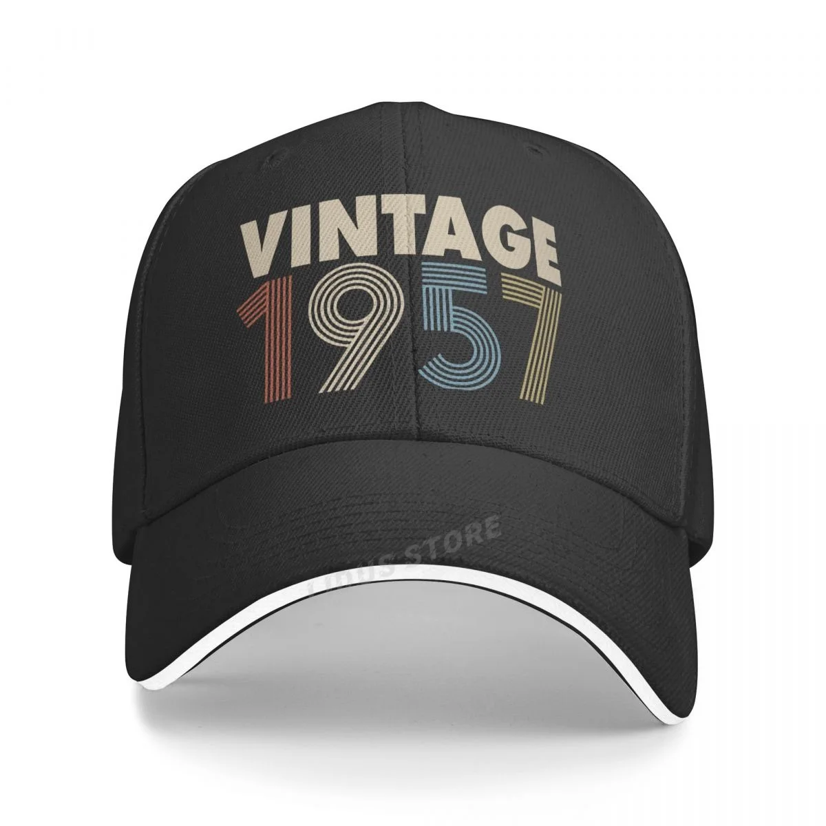 

Fashion hats Novelty Born In VINTAGE 1957 Letter Birthday Gift Printing baseball cap Men and women Summer Caps New Youth sun hat