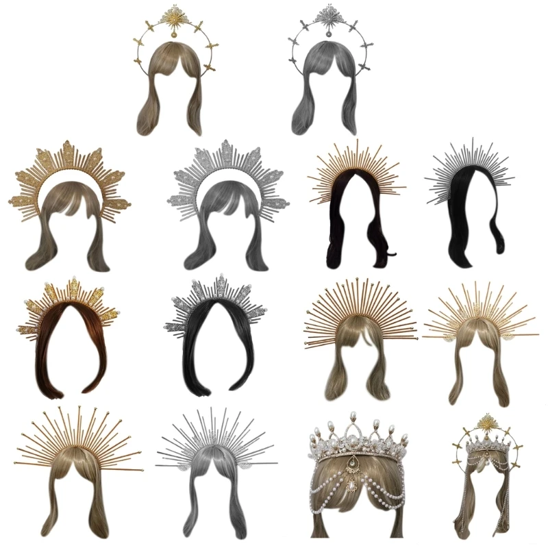 

Повязка на голову с изображением ангела золотистого цвета, материал «сделай сам», обруч для волос, праздничный головной убор для детей