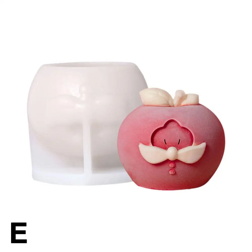 Новый дизайн милый яблочный мусс Санта-Клауса силиконовая форма для торта