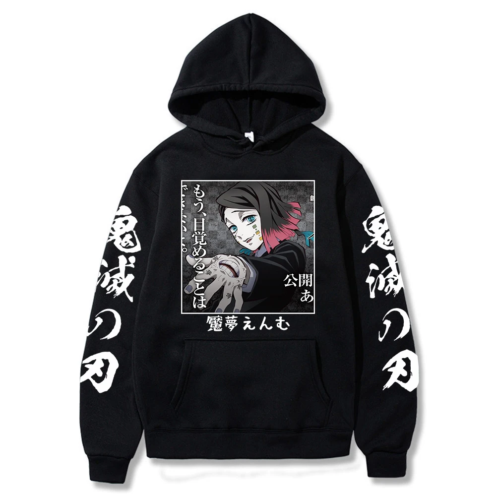 

Demon Slayer Hoodies Japanese Anime Enmu Printed Women's Hoodie Streetwear Hip Hop Sweatshirts Unisex Men Hoody Sweat Shirt Tops
