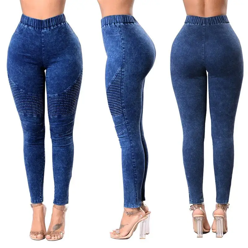 

Jeans 2022 new high waist high elastic hip lifting jeans female designer blue