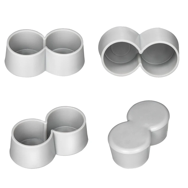 

4Pcs Double 0.97Inch Chair Table Leg Caps 50S Diner Kitchen Table Tip Siamese Slide