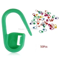 50pcs mini knitting crochet locking stitch markers can also be used as a nappy pin on a new baby greeting card aa7789