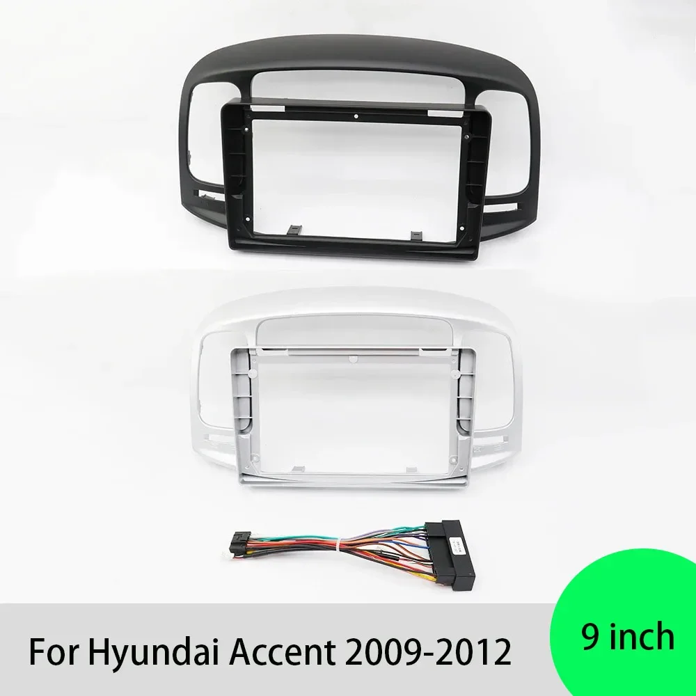 Для Hyundai Accent 2009-2012 9 дюймов двойной 2 Din Android автомобильный Dvd рама Радио Стерео Facia
