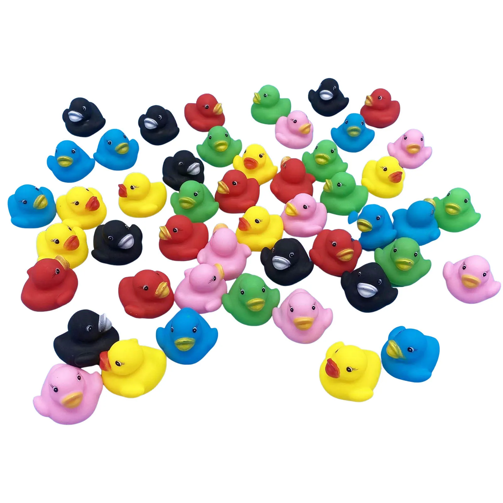 Baby Bath Toys For Newborn 0-12 Month Gift Bathroom 20pcs Mini Rubber Yellow Duck Bathing Playing Water Squeeze Float Ducks