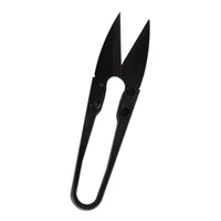 500pcslot u shape thread yarn scissors black high carbon steel embroidery handheld sewing cutter scissor wholesale