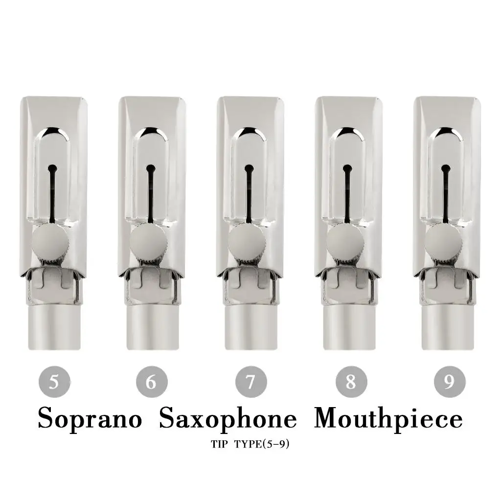 Metal Silver-Plated Soprano Saxophone Mouthpiece Saxophone Accessories Professionals Standard Mouthpiece