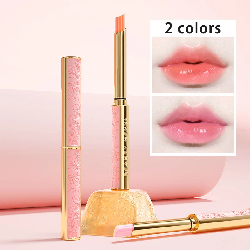 

Honey Peach Magic Color Lipstick Temperature Lip Balm Moisturizing Nourishing Long Lasting Smooth Natural Brighten Lip Makeup