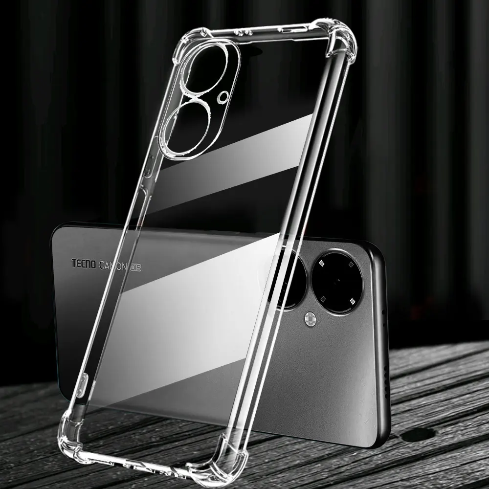 Противоударный прозрачный чехол для телефона Tecno Camon 19 Pro 4G мягкий силиконовый