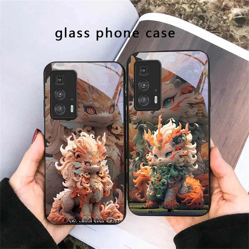 Фото Чехол для телефона Kirin с изящными узорами для Motorola Moto Edge 20 Lite 30 Pro 40 Neo 50 Ultra G45 G54 G55 G75 G84 G85 G Play 23 №5