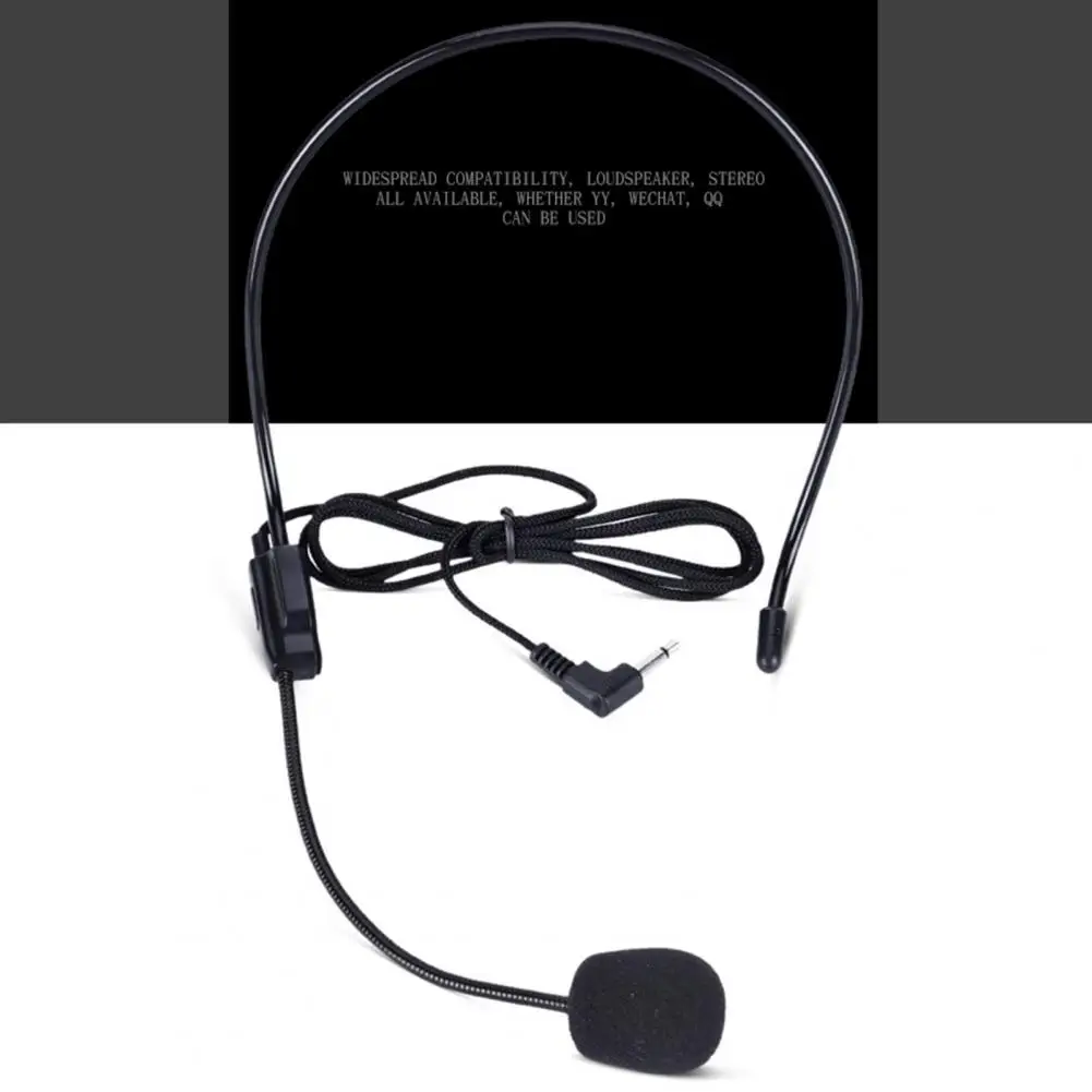 

Headband Microphone Portable Head Microphone Comfortable 3.5mm Plug Mini Headset Conference Wired Microphone Clear Voice