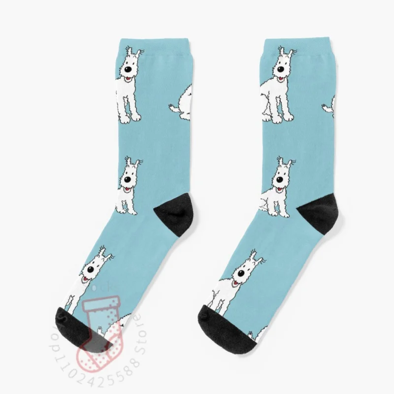 Snowy dog Tin Tin Socks Men'S Cotton Socks