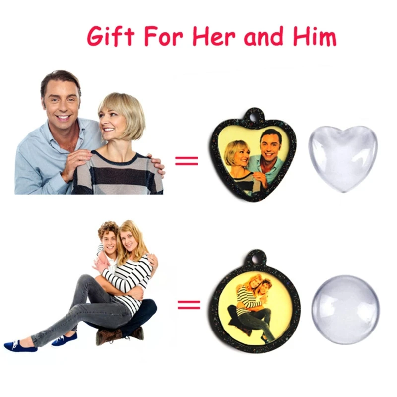 

517F Mother Father Photo Gift Silicone Resin Pendant Mole Vintage Photo Quicksand DIY Resin Shaker Mold Resin Arts Crafts