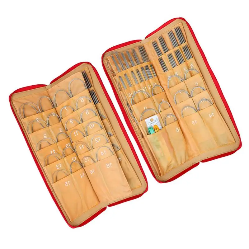 

Knitting Needle Set Straight Single Pointed Stainless Steel Sweater Needles Set Stainless Steel Sweater Needle Set Knitting Tool