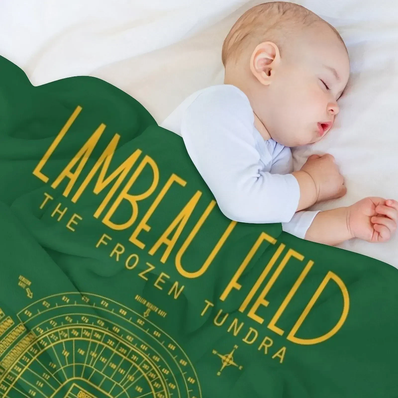 Green Bay Packers Lambeau Field Stadium Плакат с принтом Плед Свободные мягкие клетчатые