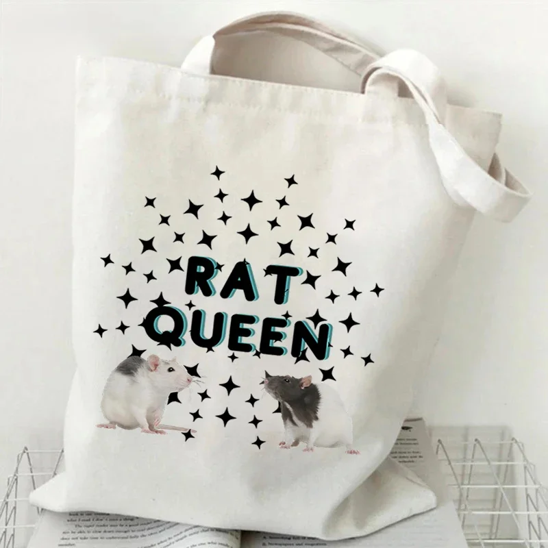 Экологичная Многоразовая Женская Сумка-тоут Для Покупок С Рисунком Rattus Rat