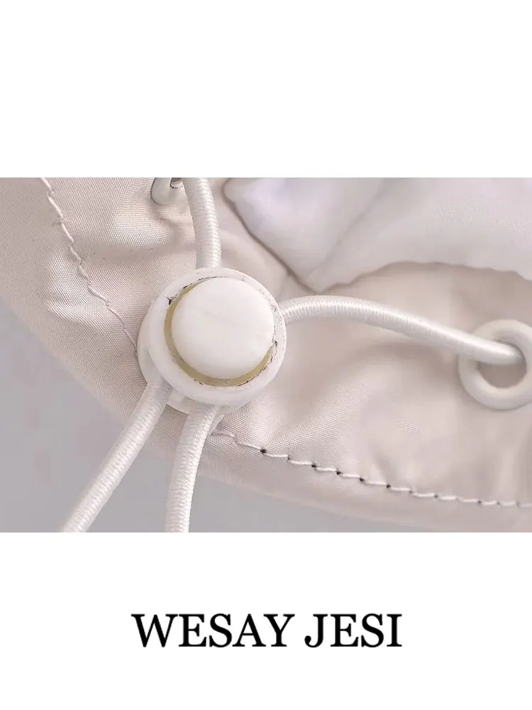 WESAY JESI Women's Winter Hooded Cotton Coats Adjustable Hem Long Sleeve Zipper Jackets Fashion Female Thick Warm Chic Outerwear