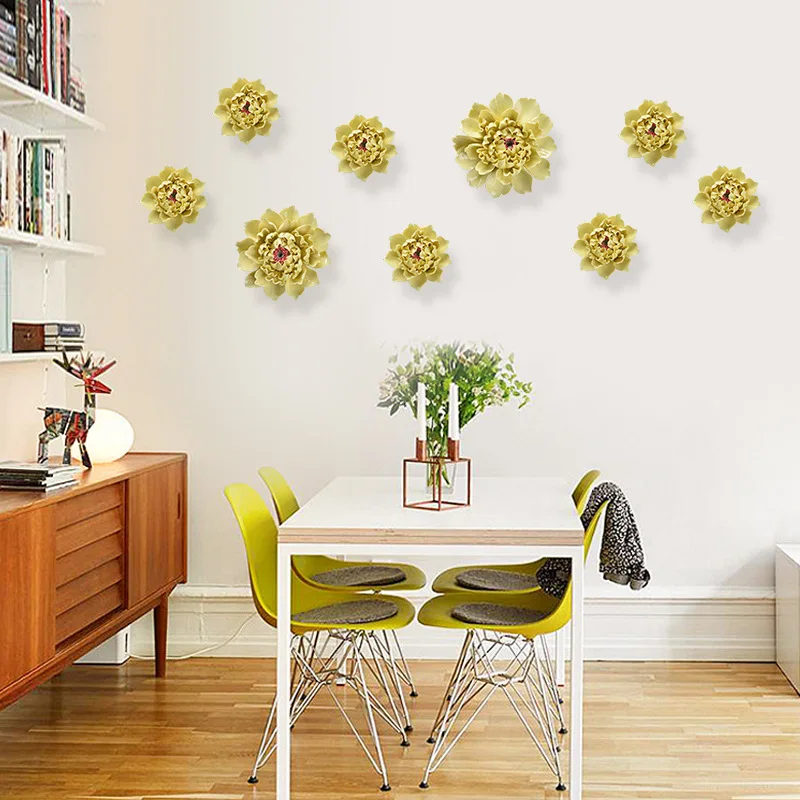 Настенное украшение ручной работы трехмерная керамическая ручка цветок