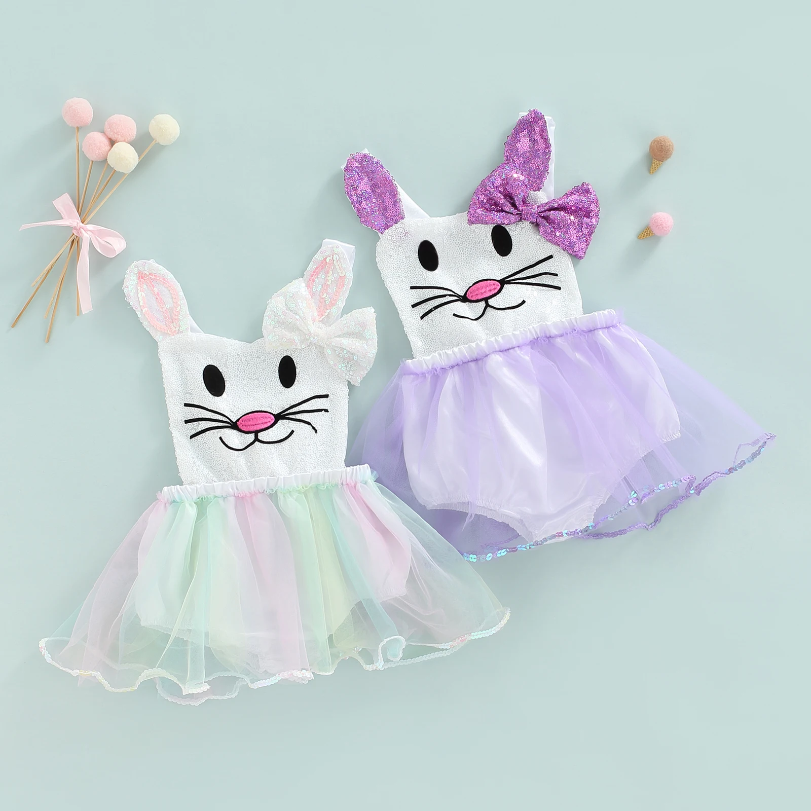 

Ma&Baby 6m-3Y Infant Toddler Newborn Baby Girls Romper Easter Bunny Rabbit Jumpsuit Playsuit Sunsuit Overall Summer Costume D01