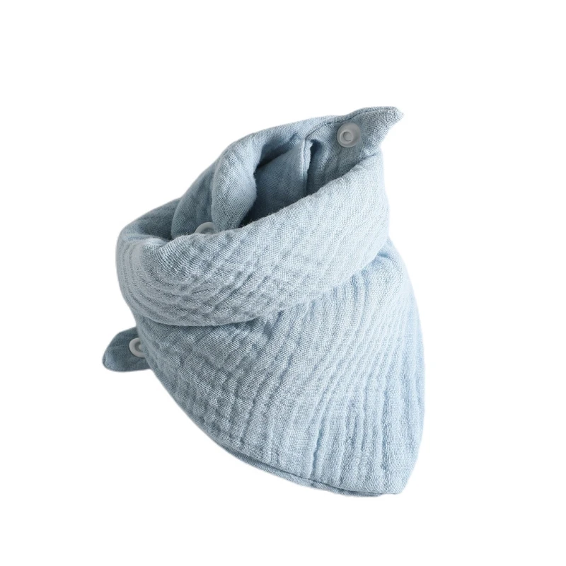 

Baby Infant Double Layer Cotton Bib Newborn Solid Color Triangle Scarf Feeding Saliva Towel Bandana Burp Cloth