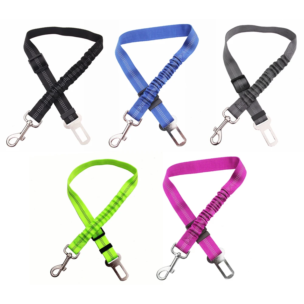 

Pet Supplies Car Seat Belt Dog Seat Belt Dog Leash Vehicle Belt Adjustable Cushioning Elastic Reflective Safety Rope for Dog Cat
