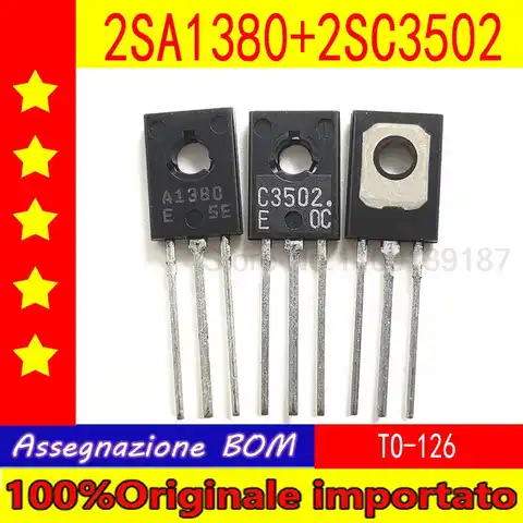 10 пар транзисторов 2SC3502 2SA1380 2SC3502 A1380 C3502 TO-126 E