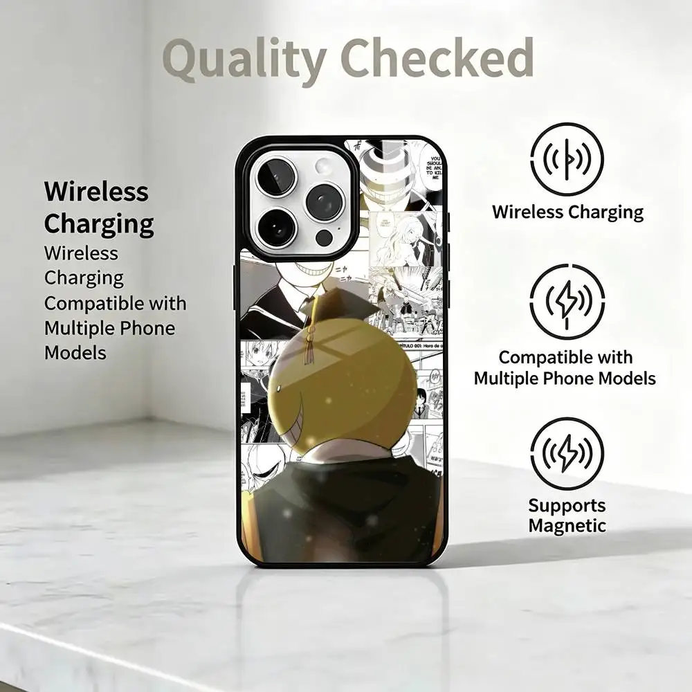 Фото Чехол для телефона Ansatsu K-Kyoshitsu Koro-sensei для iPhone 17, 16, 15, 14, 13, 12, 11 Plus, Pro с магнитной поддержкой беспроводной зарядки №4