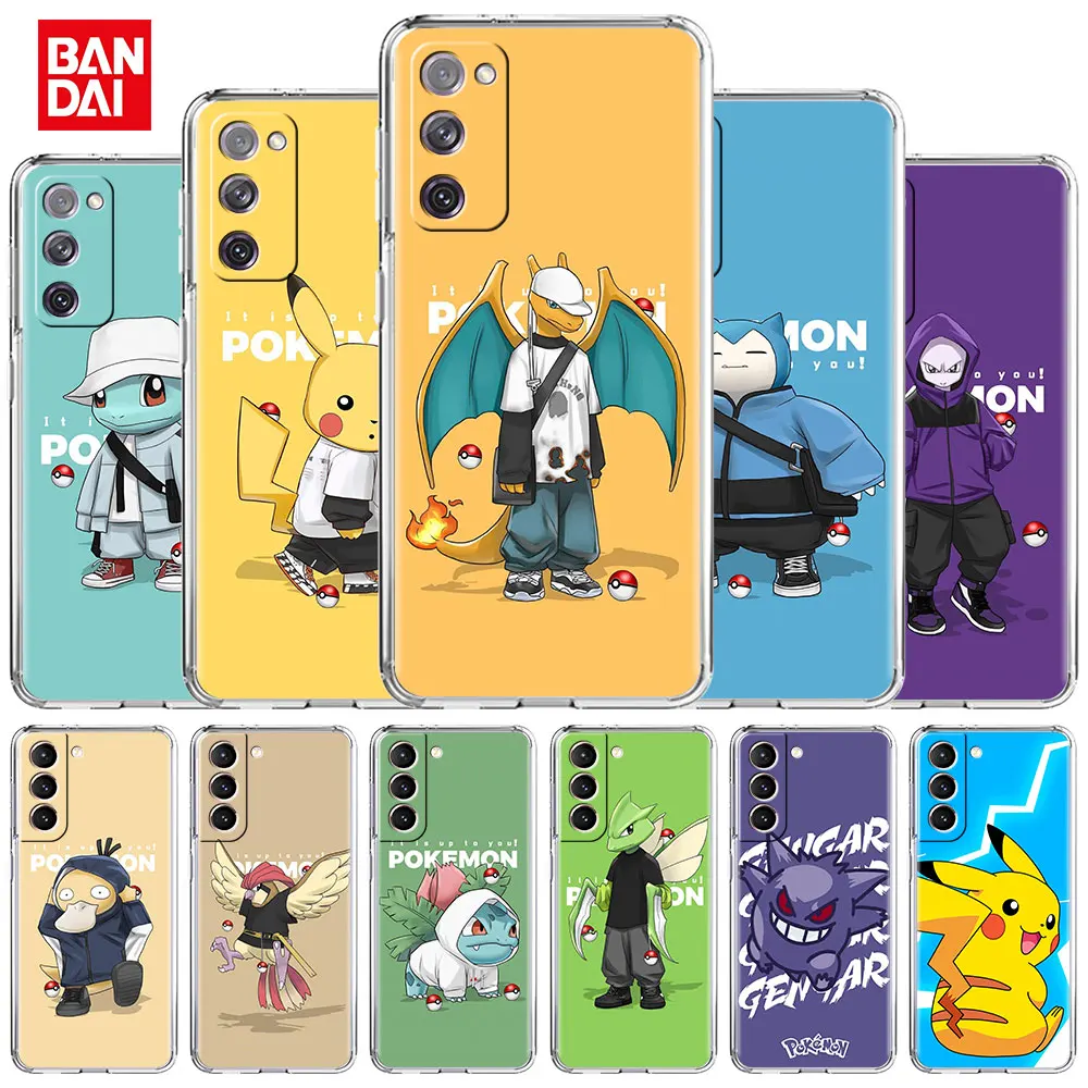 

Fashion Pokemon Anime Clear Case For Samsung Galaxy S22 Ultra S20 FE S21 Plus S10 S10e Note 20 10 Lite S9 S8 Soft Phone Cover