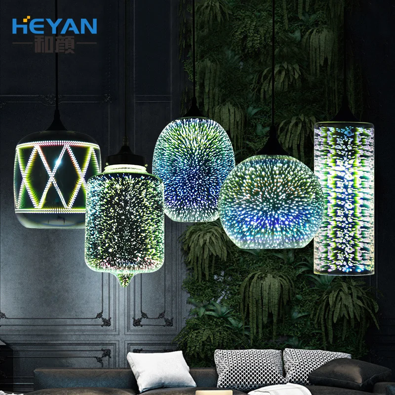 

FQ Post-Modern 3D люстра из витражного стекла