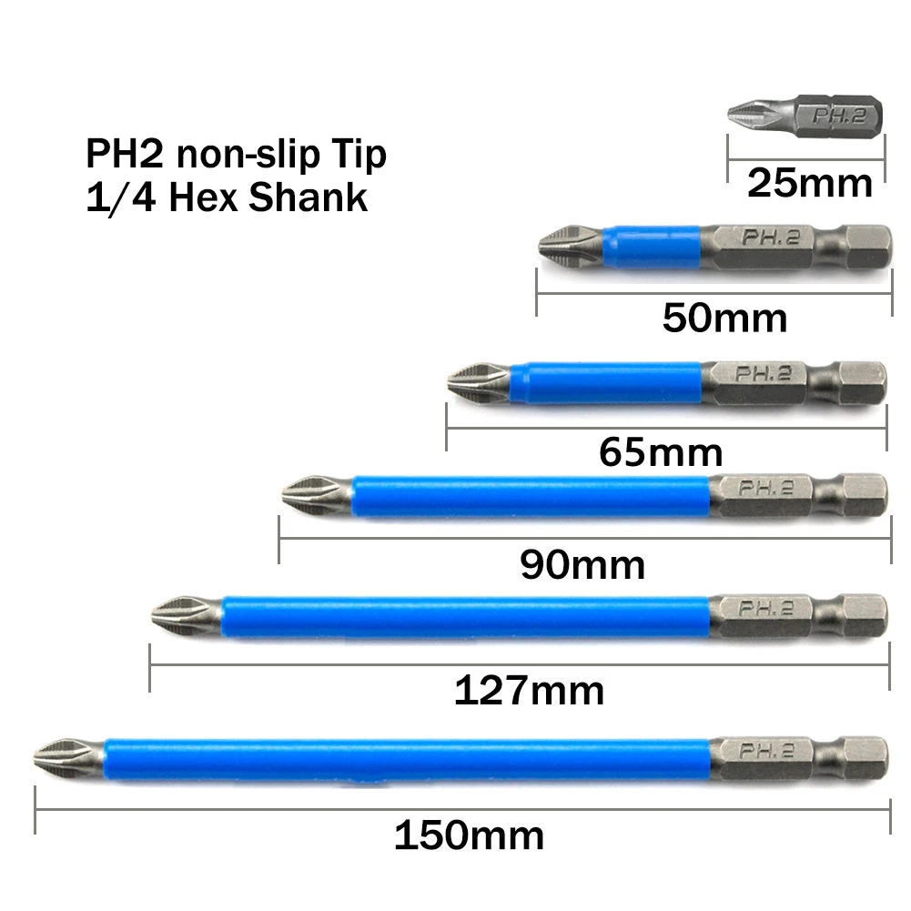 

6 шт., набор отверток PH2, 25-150 мм