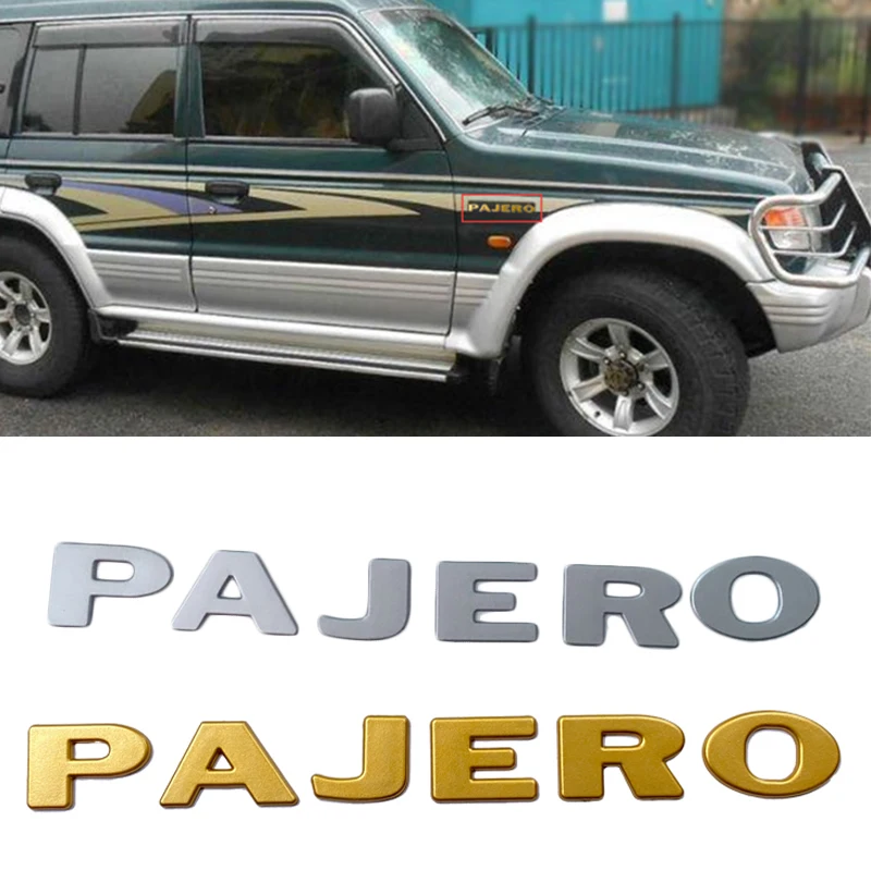 

3D наклейки из АБС-пластика для Mitsubishi PAJERO V31, V32, V33, V43, Стильные наклейки для заднего багажника, наклейки для украшения автомобиля, 1 шт.