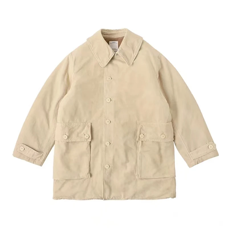 Мужское ретро-пальто с эффектом потертости VISVIM FIL 22AW WINFIELD Nakamura плотное шерстяное