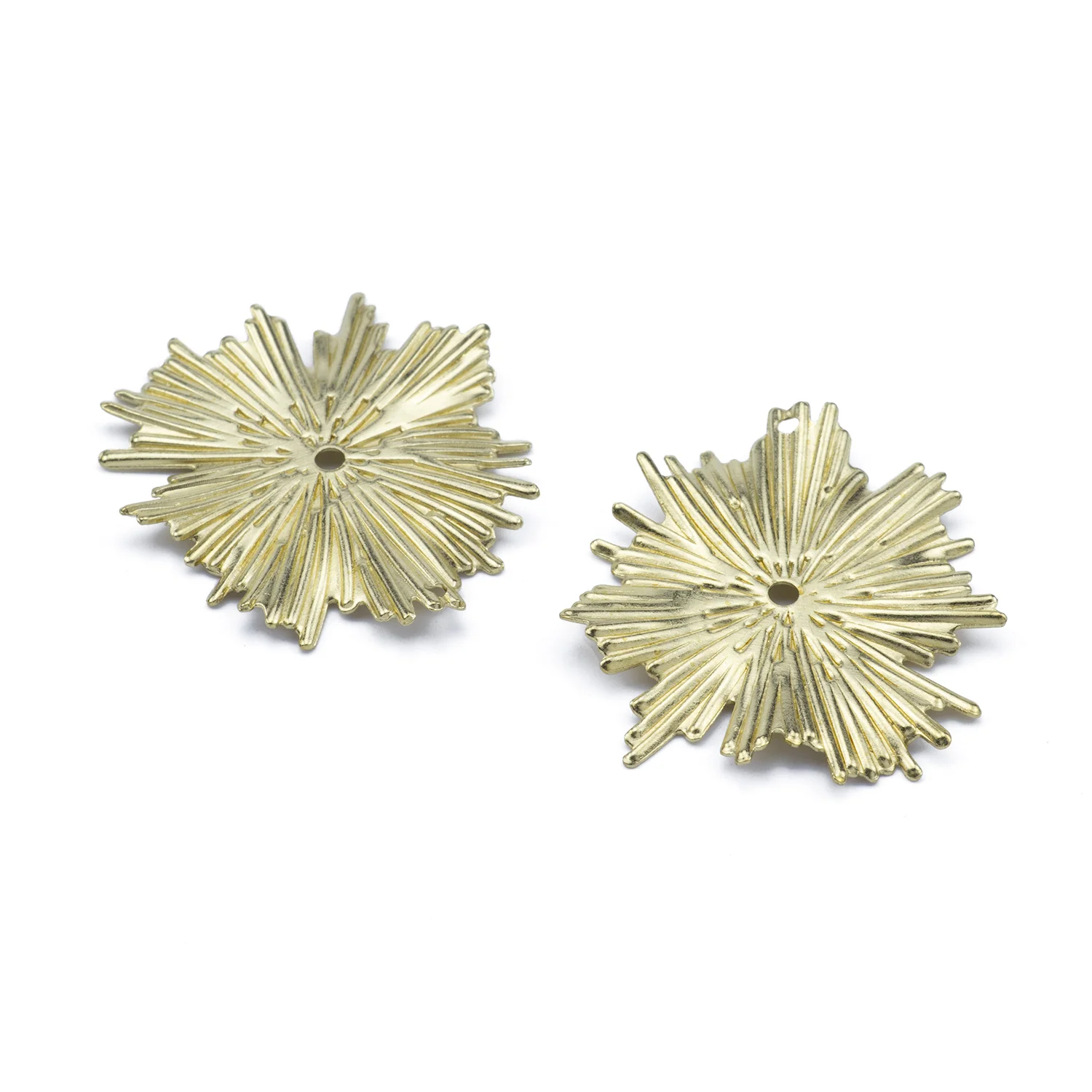 

20pcs Raw Brass Sun Flower Charms Sun Leaves Hanging Earrings Charm Pendant Diy For Bracelet Jewelry Making Accessories Findings