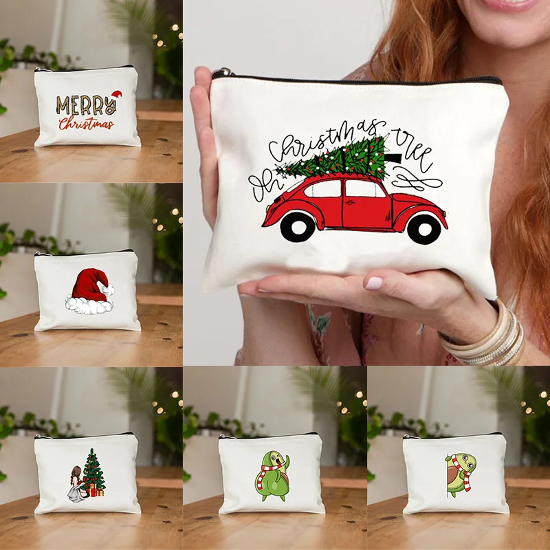 Рождественская тематика косметичка забавные сумки для макияжа сумка лучший