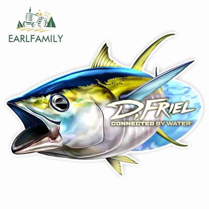 

EARLFAMILY 13 см для YellowFin Tuna, тонкие автомобильные наклейки, водонепроницаемая наклейка, Стайлинг автомобиля, виниловый материал, устойчивый к царапинам для JDM SUV RV