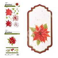 new arrival poinsettia cutting dies stencil scrapbook diary decoration stencil embossing template diy greeting card handmade