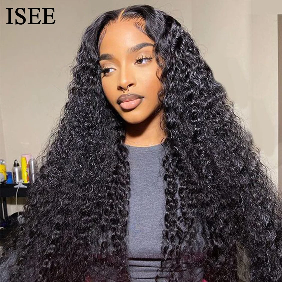 

Brazilian Deep Wave Lace Closure Wig Human Hair Lace Frontal Wigs 180% Lace Front Wig Pre Plucked 4X4 Lace Closure Wigs