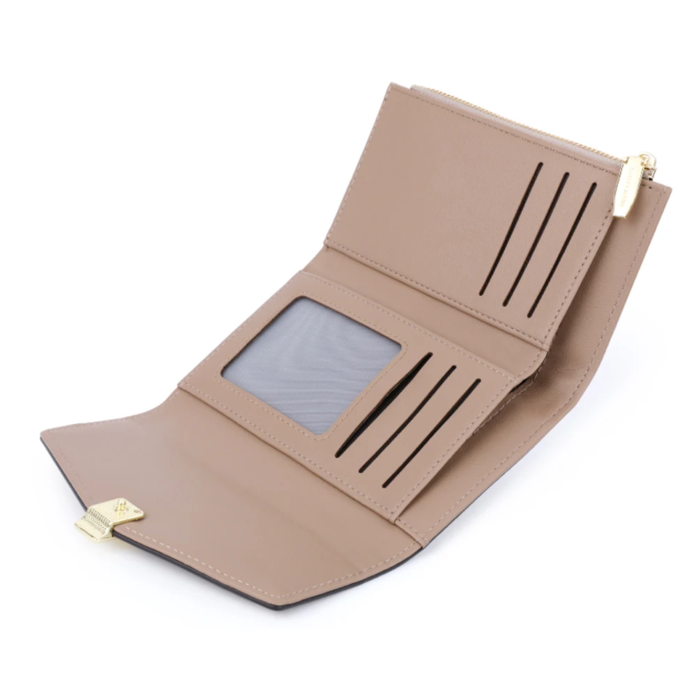 Stylish Pure-Color Clutchs With Envelope Metal Buckle Wear-Resistant Ultra-thin Coin Purse For Women Girls Geldbeutel Herren