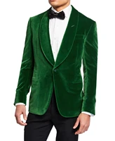 casual elegant suit men shawl collar velvet men business banquet blazer