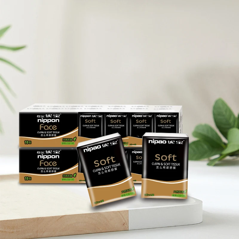 Nipao 4-слойные карманные пакеты салфетки для лица ультра-мягкие 18 дорожных