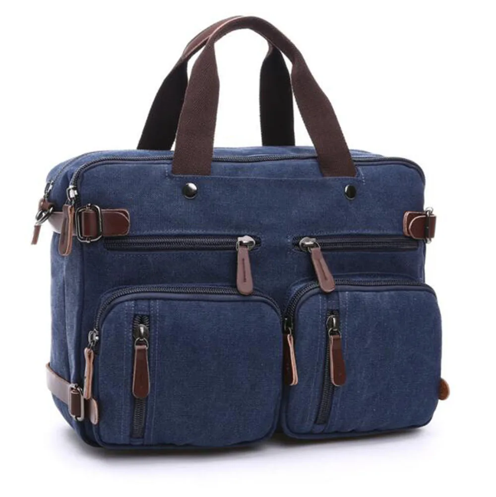 Fahionable Design Casual Men's Business  briefcase Big capacity 17inch computer laptop  Canvas  cross  shoulders tote bag