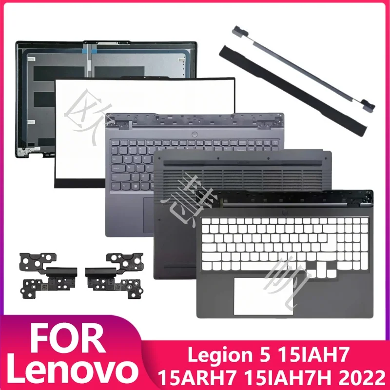 Фото Новая замена для Legion 5 15IAH7 ARH7 IAH7H Y7000P R7000P 2022: задняя крышка ЖК-дисплея, передняя рамка, крышка петель, палмрест, нижний корпус №1