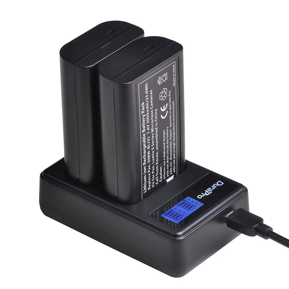 

Аккумулятор на 3500 мА · ч с двумя USB-портами и ЖК-дисплеем Для беззеркальных камер Panasonic LUMIX S1, S1R, S1H