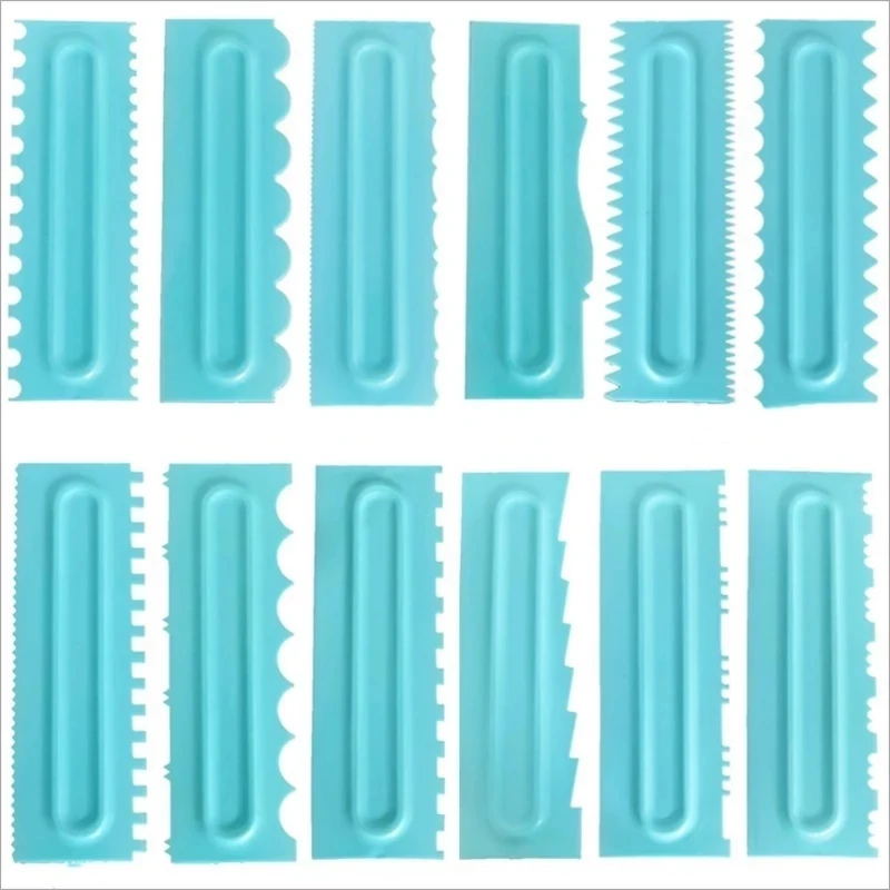 

Plastic cake decoration spatula, cream scraper comb, fondant cake pattern decoration tool, baking mold