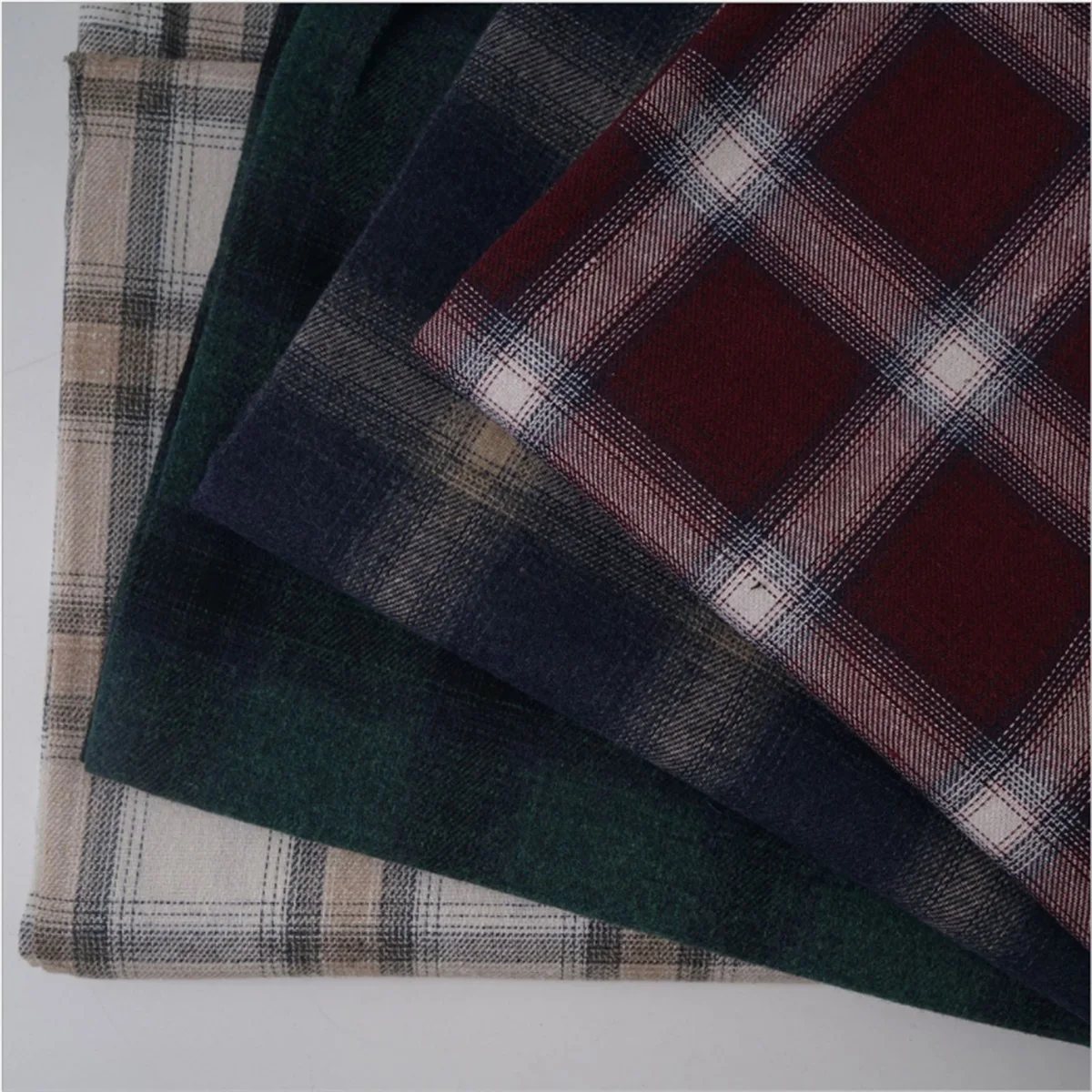 Окрашенная пряжа Клетчатая Шерстяная ткань жаккардовая для осени и зимы юбка JK