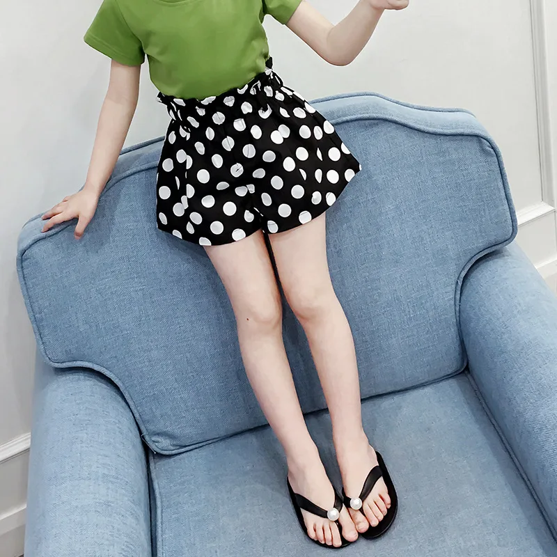 

Шорты хлопковые в горошек для девочек 3-12 лет