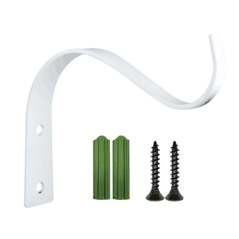 

4.5Inch Bending S Shape Wall Hanging Flower Pot Support Bracket Hook Iron Hanger Plants Holder Balcony Home Decoration