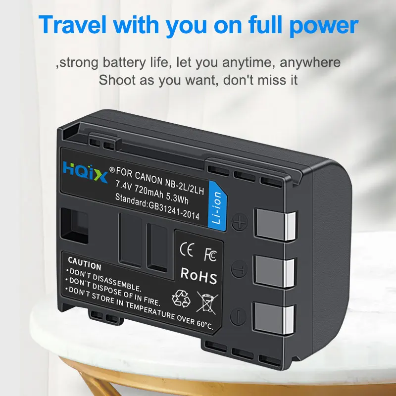 HQIX для Canon DC330 PC1018 LEGRIA HF R16 R18 R106 ELURA MV900 50 60 65 70 80 85 90 MV800 Камера NB-2L 2LH двойной заряд