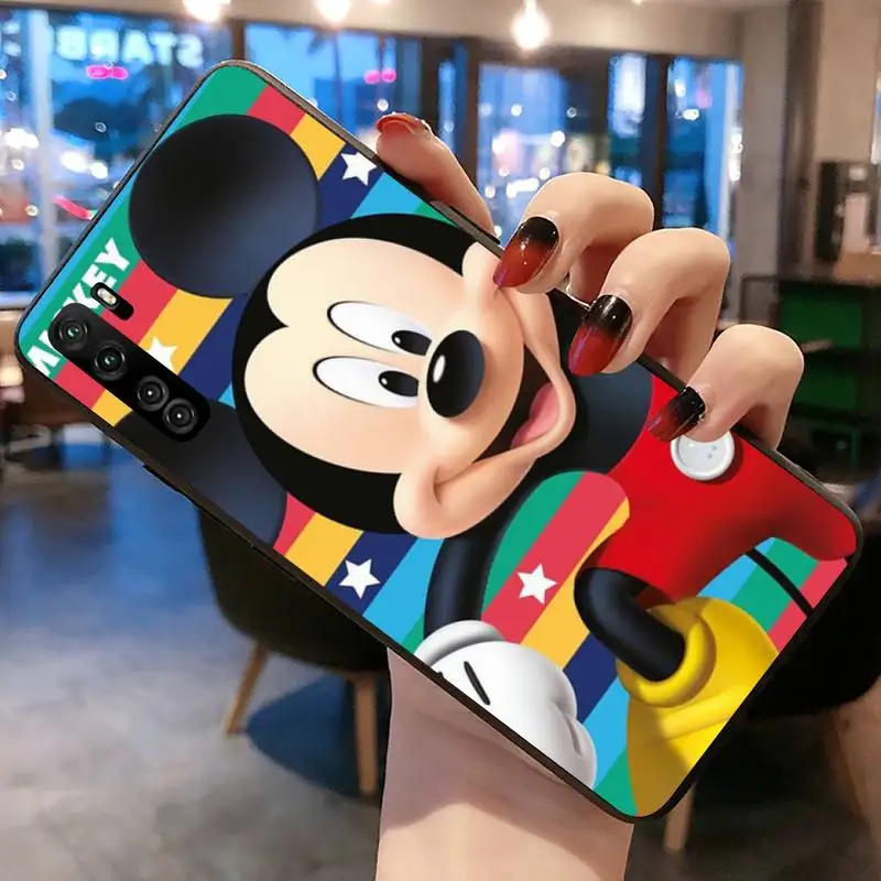 cute cartoon mickey mouse phone case for huawei p20 p30 p40 lite e pro mate 40 30 20 pro p smart 2020 free global shipping