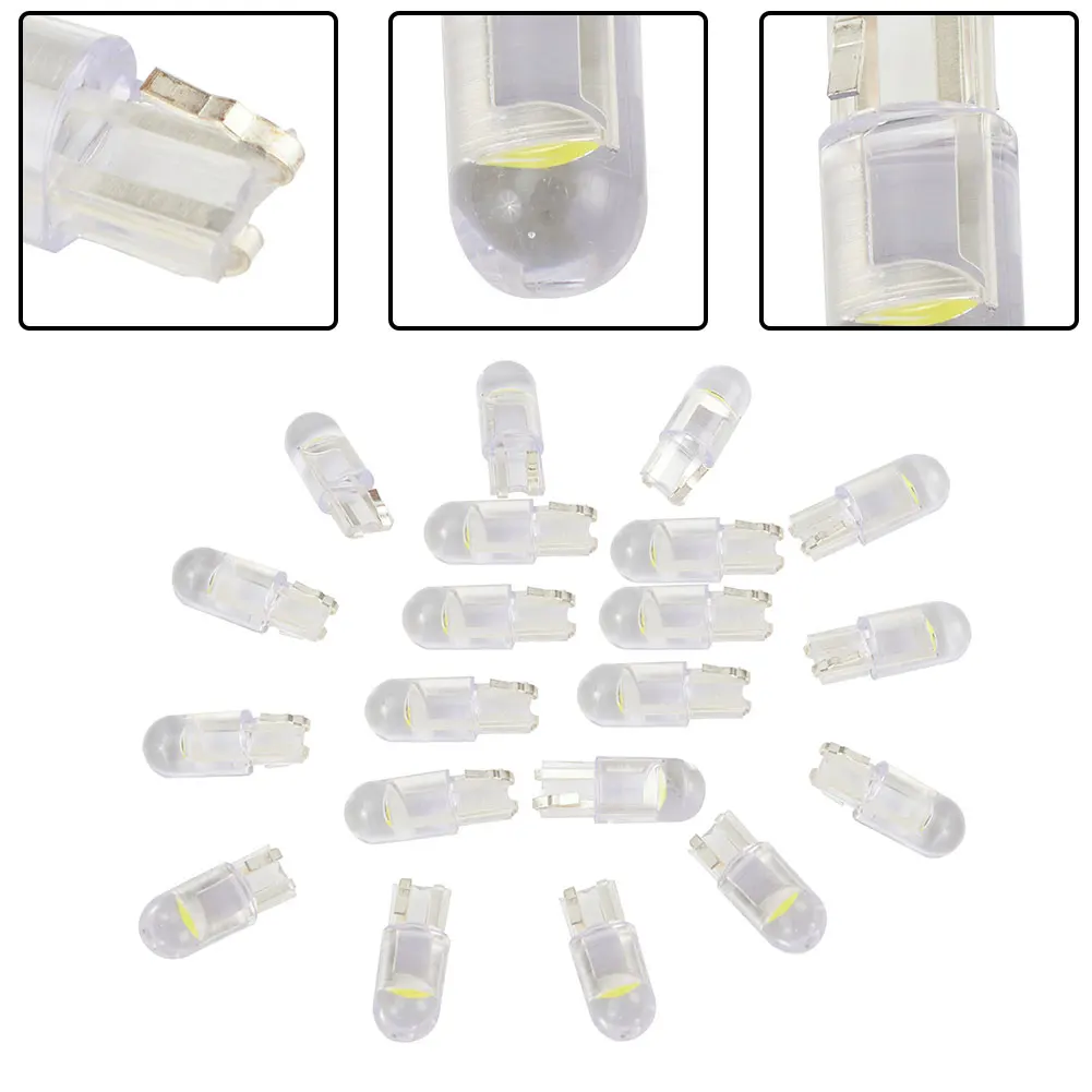 

20pcs T10 LED COB 6000K White W5W Car Interior Light Dome Lamp Map Bulb 168 194 Headlight Lighting & Lamps Auto Parts